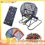 Deluxe Bingo Game Set with 6 Inch Bingo Cage, Bingo Master Board,75 Colored Balls , 50 Bingo Cards, 