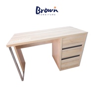 โต๊ะทำงาน120ซม. ขาเหล็ก ลิ้นชัก3ชั้น [ TB-126 : สินค้าพร้อมส่ง] Brownfurniture