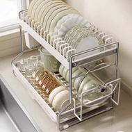 304不銹鋼碗架 廚房置物架 碗碟盤瀝水架 放碗架 碗筷收納瀝水架 304 Stainless Steel Kitchen Shelf Dishes Dish Drain Rack Dish Rack