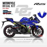 Sticker Yamaha R25 AGV pista Shark biru