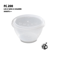 FELTON FC200 Round Disposable Plastic Food Container (50pcs±)