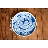+Sawa Ceramic Tableware+[Kameyoshi-E Aoba 22.5 Dishes-Made In Japan Xl1401119a1 A16] Round Dish Plat