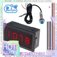 RPM Speed Meter 4 Digital LED Display Tachometer LED 4 Digital Tachometer Gauge RPM Speed Meter for 