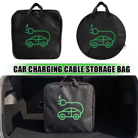 Car Charger Cable Storage Bag Electric Vehicle Charging Cable Bag Auto Trunk Organizer Waterproof Ch