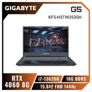 GIGABYTE G5 KF5-H3TW353SH 技嘉13代戰鬥版電競筆電/i7-13620H/RTX4060 8G/16GB DDR5/512G PCIe/15.6吋 FHD 144Hz/W11/15色炫彩背光鍵盤