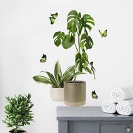Wall Stickers Green Plants Potted Plants Room Decoration Wall Stickers Living Room Bedroom Decoratio