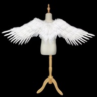 SHOOHOO Angel Wings, Realistic Lightweight Black Devil Wings, High Quaity  Foldable White Swallow Wi