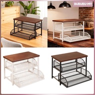 [BububuMY] Coffee Organizer Station Spices Rack Countertop Shelf Organizer Wooden Kitchen