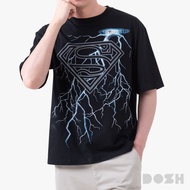 DOSH MENS OVERSIZED T-SHIRTS SUPERMAN เสื้อยืดโอเวอร์ไซส์ DSMT5219-BL (M-2XL)