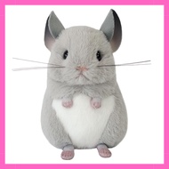 Yoshide Plush Toy Riku's Friends Chinchilla (Gray) 18.5 cm 180222