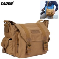 Caden DSLR Camera Shoulder Bags Large Capacity Canvas Sling Bag For Nikon Canon Sony Cable Tripod Outdoor Travel Organizer