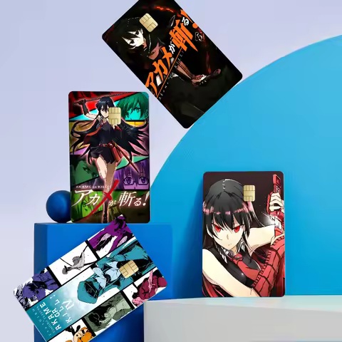 Japanese Anime Akame Ga KILL Anmie Sticker Film Skin Cover For Credit Card Debit Bank Card Front