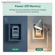 superhomestoreze 16 ON/OFF 220V 30A Second Setting Digital Timer Switch 24hr 7 Days Weekly Time Rela