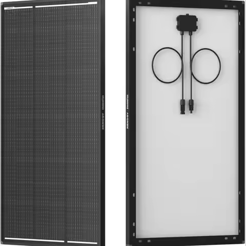 Renogy 120W ShadowFlux Anti-Shading N-Type Solar Panel, 12V 120 Watt Solar Panel 25% High-Efficiency