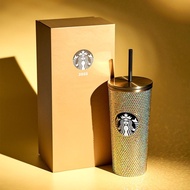 Starbucks Rhinestone Tumbler “Starbucks Opulent Rhinestone” (Gold Rhinestone) Starbucks Tumbler