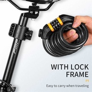 WEST BIKING Anti-Theft Security Locks For MTB Road Bike 5 Digits Password Motorcycle Cycling Ca