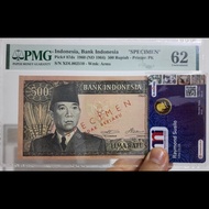 PMG62 Top Pop Specimen 500 Rupiah Soekarno UKI Uang kuno Indonesia