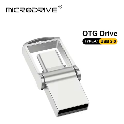 2 in 1 Mini Metal OTG Type C Pen Drive Usb Memory Stick 16GB 32GB usb flash card 128GB 256G 512G typ