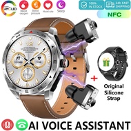 New Upgrage 2-in-1 Earphone Smart Watch Men Women NFC Bluetooth Call Health Monitoring For Android IOS Phone