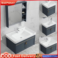 Aluminum Bathroom Cabinet Mirror Ceramic Sink with Basin Set Cosmetic Storage Mirror Box Kabinet Ber