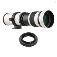 hilisg) Camera MF Super Telephoto Zoom Lens F/8.3-16 420-800mm T Mount with Adapter Ring Universal 1/4 Thread Replacement for Canon EF-Mount Cameras EOS 80D 77D 70D 60D 60Da 50D 7D