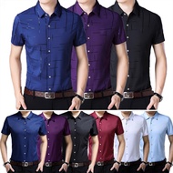 [Baru / Stok] Baju lelaki musim panas, kemeja lengan pendek nipis, Baju lelaki Korea baju lelaki