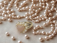 心之遙想 ‧ 太陽石 ‧ 晶石淡水珠戒指