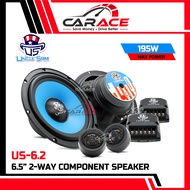 UNCLE SAM US-6.2 Component Speaker 6.5 Inch Mid Bass 195Watts UNCLE SAM Speaker Set Car Speaker Twee