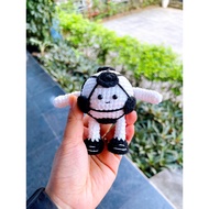 Soccer baby wool keychain