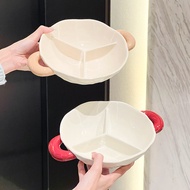 分格餐盘 211减脂分餐盘 2025 New Ceramic Breakfast Plate for Adults, Elegant Compartment Plate, Weight Loss Di