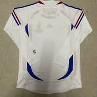 Authentic 2006 France Away Jersey No. 10 Zidane No. 12 Henry Long Sleeve Short Sleeve Football Unifo