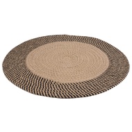 J3Japanese Style Woven Carpet Round Floor Mat Simple Coffee Table Mats Bedroom Living Room Sofa Floo