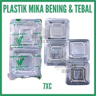 (Contains 100) Mika Plastic Cake 7XC Clear Thick / Mika Food / Mika Roti Box Mika Sponge Cake Mochi 