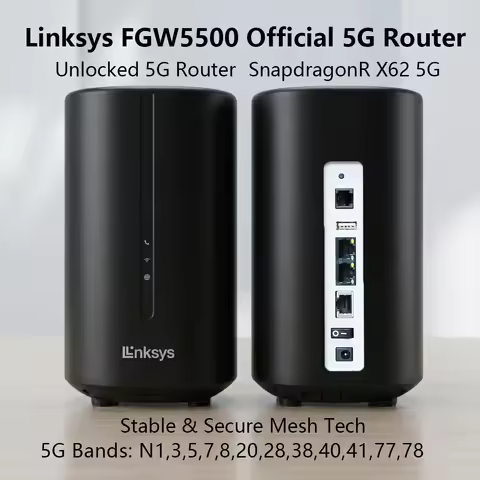 Qualcomm SDX62 5G Linksys FGW5500 CPE AX5400 WiFi 6 Wireless Router Unlocked SIM Card Slot Gigabit O