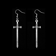 pearl earring earring for women Sword Earrings Retro Unique Fun Dark Punk Exaggerated Dagger Long Sw