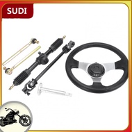 Sudi Go-Kart Steering Kit  Adjustable Wheel for Engines with Metal Frame Compatible Go Kart Accessor