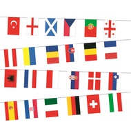 【Tech-savvy】 2024 Europe Countries Flag Polyester 7M 24 Countries Hanging String Flags 24 Country Te