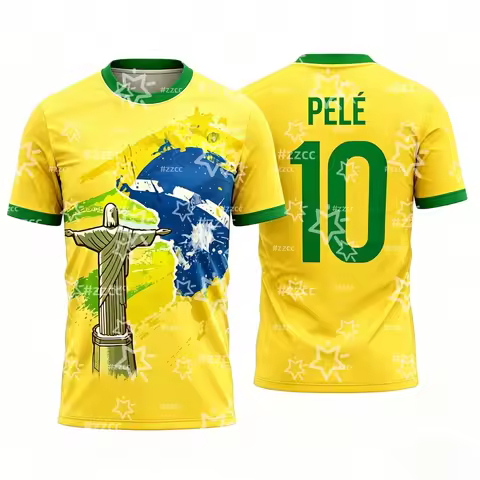 2026 Pelé Brazil Team Football Jersey Match & Training Kit Summer Sports Men's T-Shirt Children's Cl