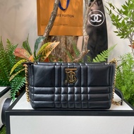 Burberry巴寶莉 Lola蘿拉包TB黑金鍊條包