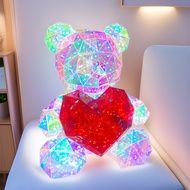 Birthday Gift for Girlfriends, Creative Symphony Glowing Bear Plush Doll, Rabbit 520 Valentine's Day