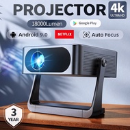 FINTEX C6 Ultra portable projector 4k Auto Focus Innovative 800ANSI 360°Rotating Home Theater Smart 