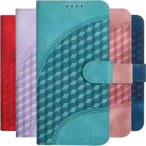 Cute Lattice Phone Case For OPPO Realme Narzo 20 30 Pro 30A N53 11 7 9i C12 C15 C25S C53 7i Card Slo