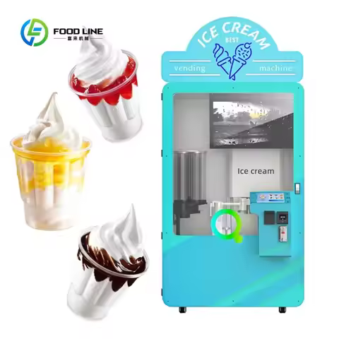 Customized Flavors Ice Cream Maker Freezer Ice Cream Machine Automatic Robot Ice Cream Vending Machi
