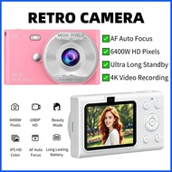 4K HD 64MP CCD Digital Camera 16X Zoom Portable Compact Shooting Cam