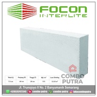 terbaru Bata Ringan Hebel Focon 7.5 x 20 x 60 cm - 111 biji / m3