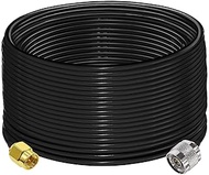 SMA to N Coax Cable RG58 65.6 feet (20M) TUOLNK Low Loss WiFi Antenna Extension Cable Black SMA Male