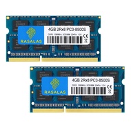 PC3-8500 8GB Kit (2x4GB) DDR3 1066MHz Sodimm 2RX8 DDR3 1066 MHz 1067MHz PC3-8500S 1.5V CL7 Laptop RA