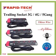 Trailing Socket / Extension Socket 3 Gang / 4 Gang / 5 Gang 5Meter