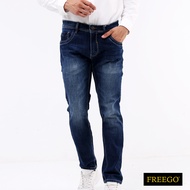 Freego Mens Denim Long Pants Slim Tapered Fit Stretch GBB23-0033