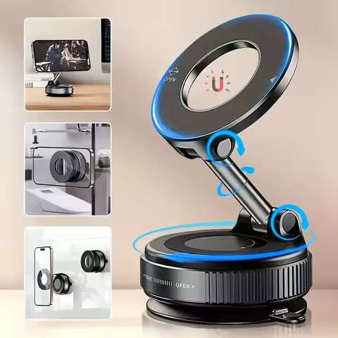 2026 NEWNew foldable vacuum adsorption magnetic car phone holder 2025 suction cup dedicated navigati